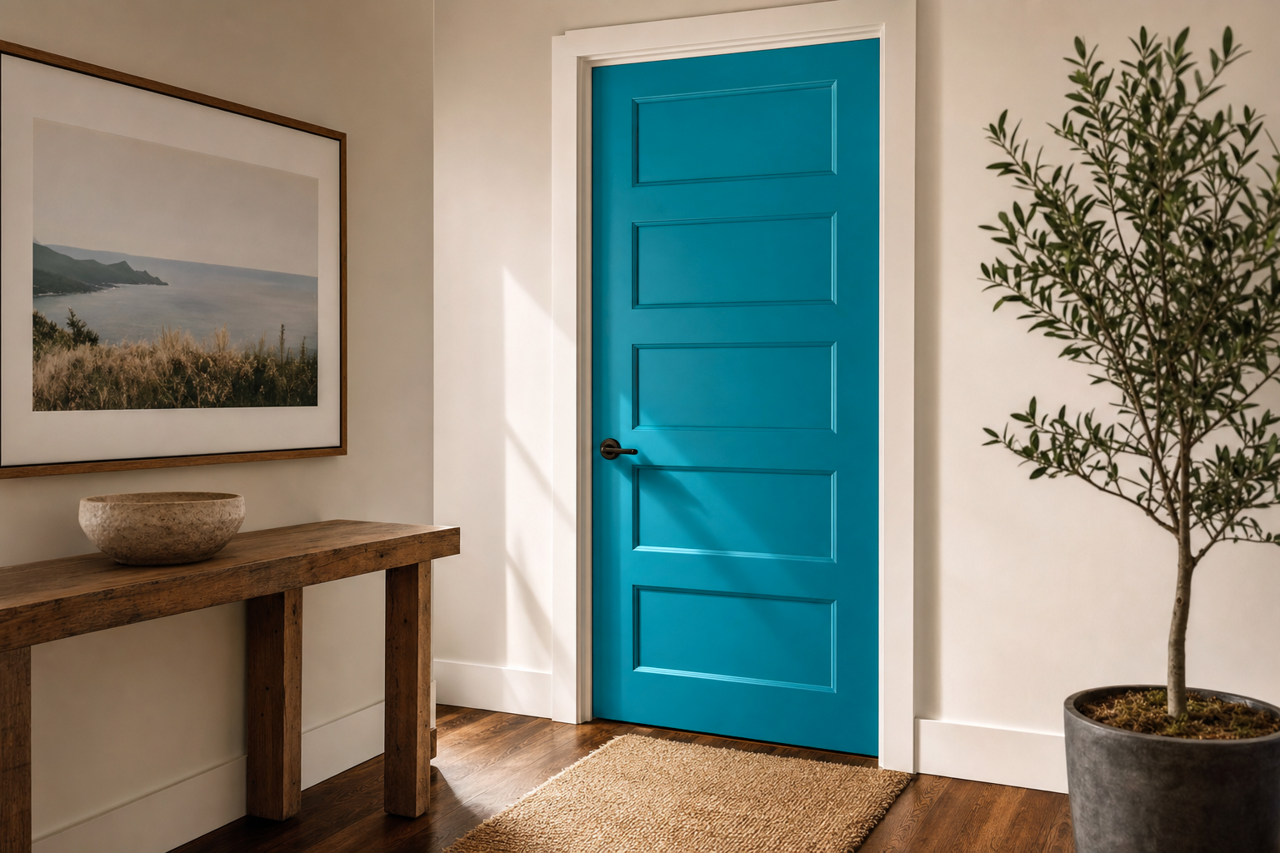 Pacific Palisades by Benjamin Moore on interior-doors