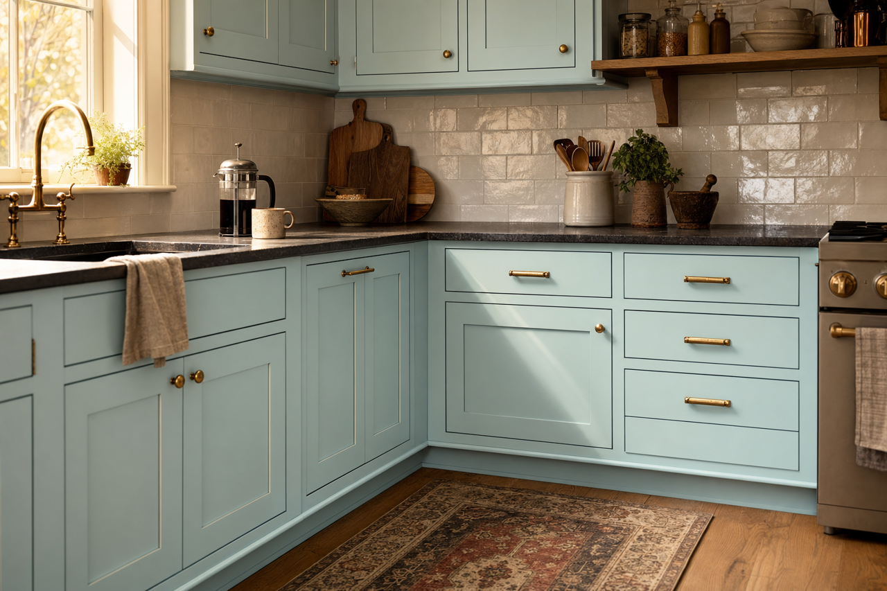 Crystal by Benjamin Moore on cabinets