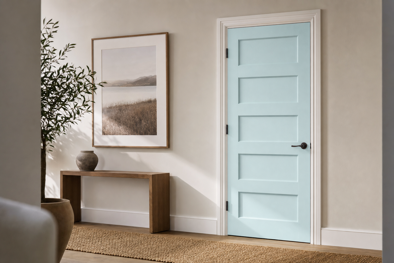 Crystal by Benjamin Moore on interior-doors
