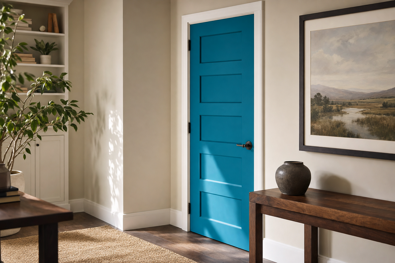Americana by Benjamin Moore on interior-doors