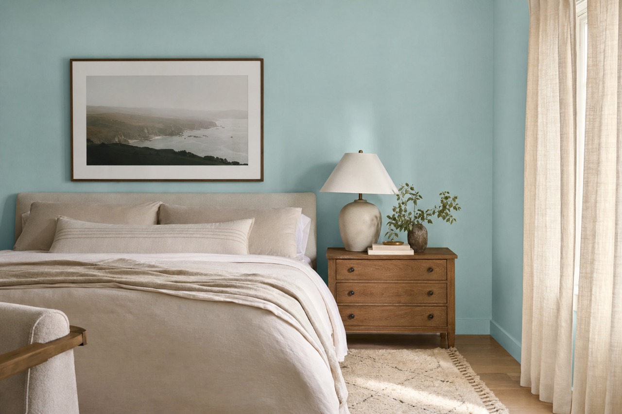 Blue Allure by Benjamin Moore on interiors