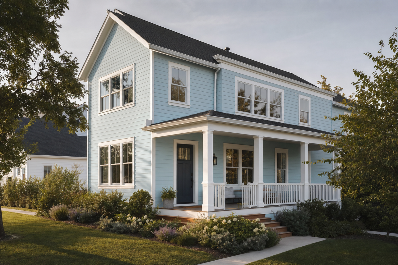 Hawaiian Breeze by Benjamin Moore on exterior
