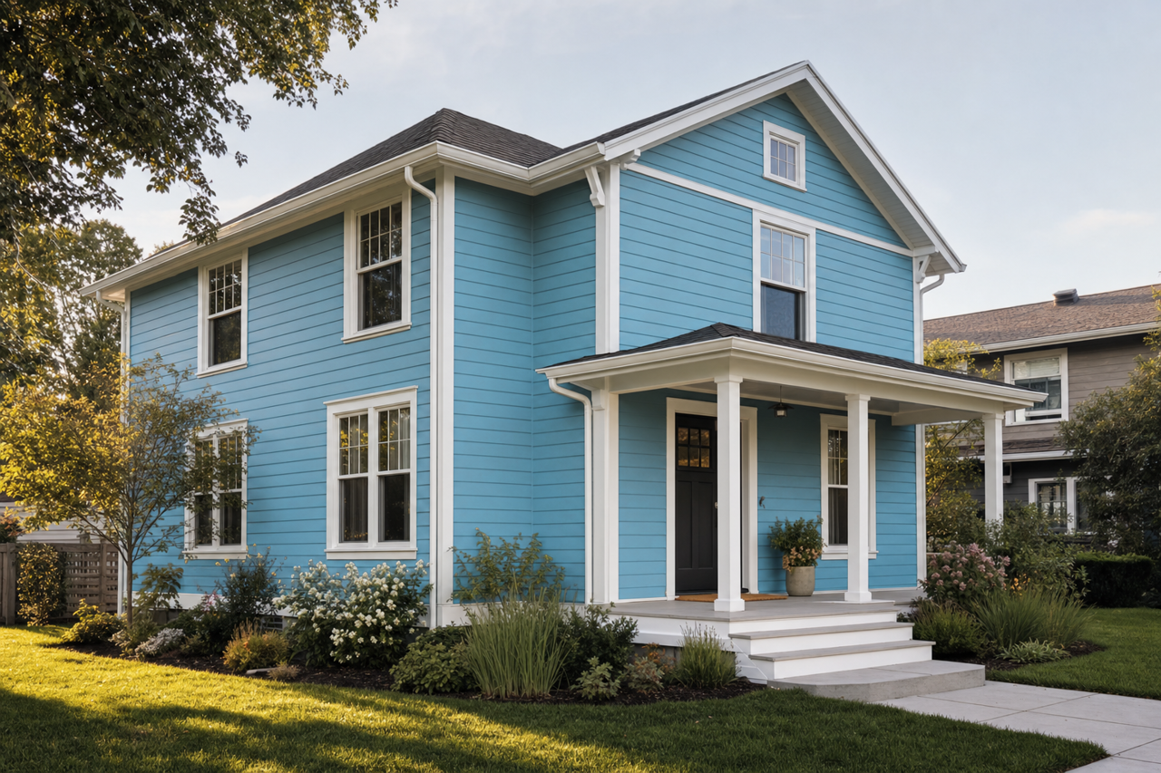 I've Got the Blues by Benjamin Moore on exterior