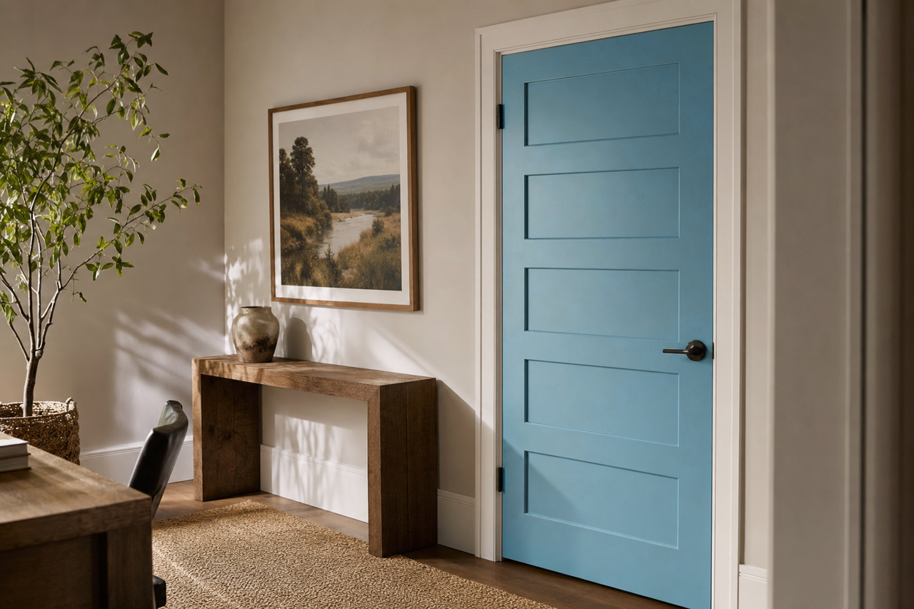 I've Got the Blues by Benjamin Moore on interior-doors