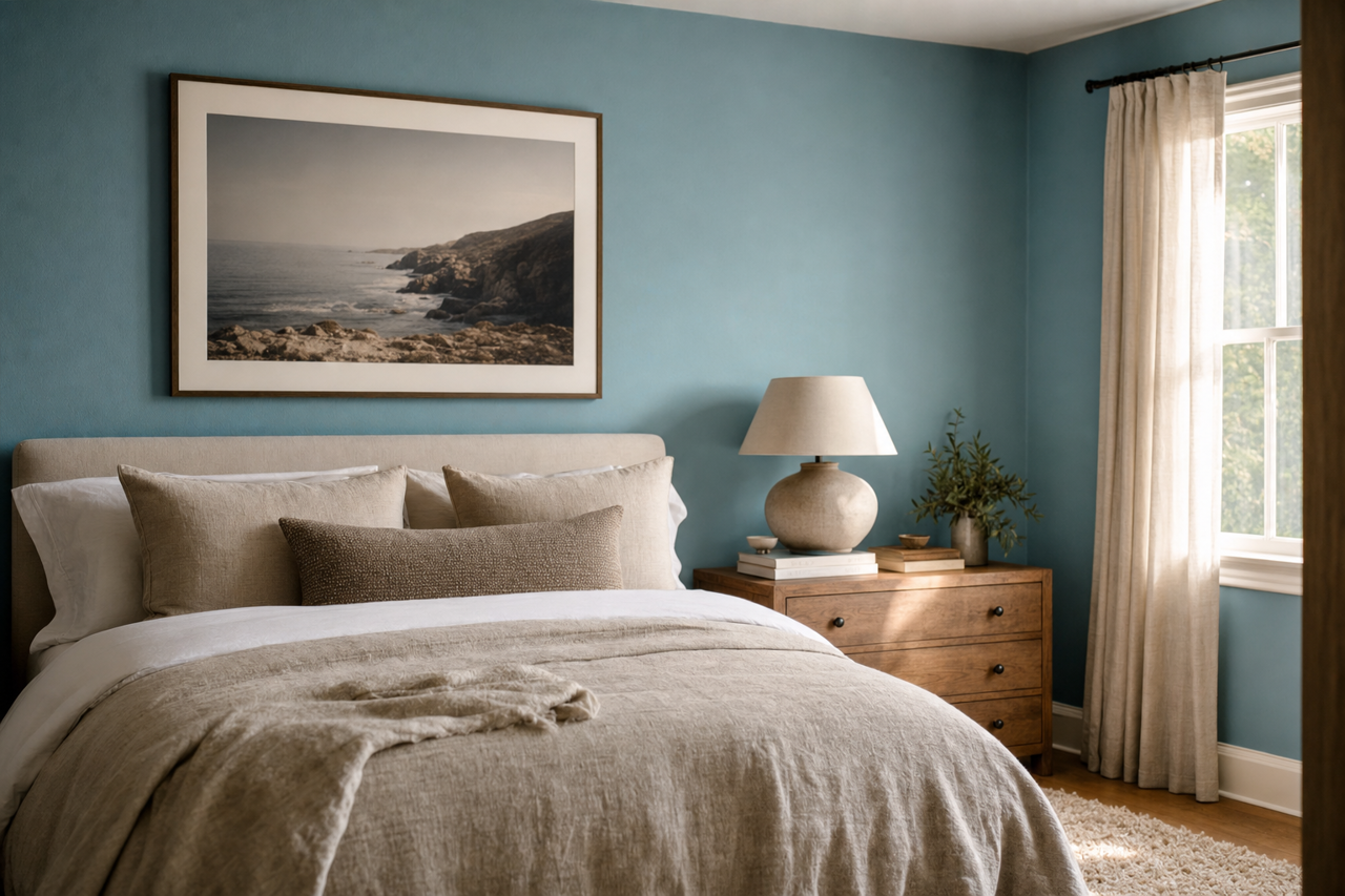 I've Got the Blues by Benjamin Moore on interiors