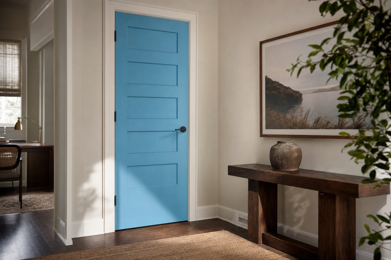 Poolside by Benjamin Moore on interior-doors