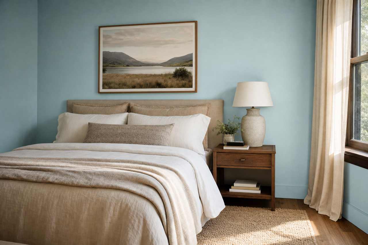Skylark by Benjamin Moore on interiors