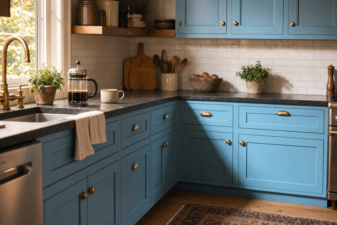 St. by Benjamin Moore on cabinets