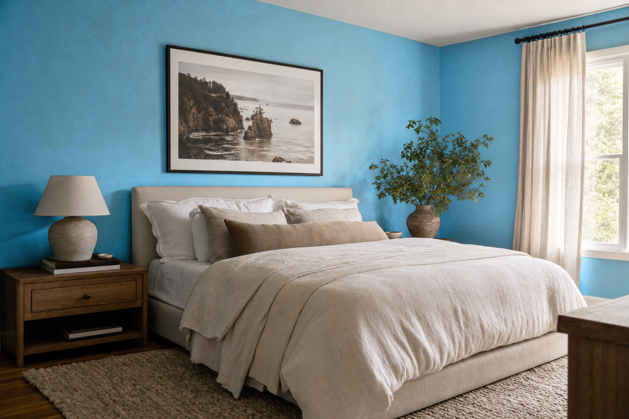 Blue Belle Islands by Benjamin Moore on interiors