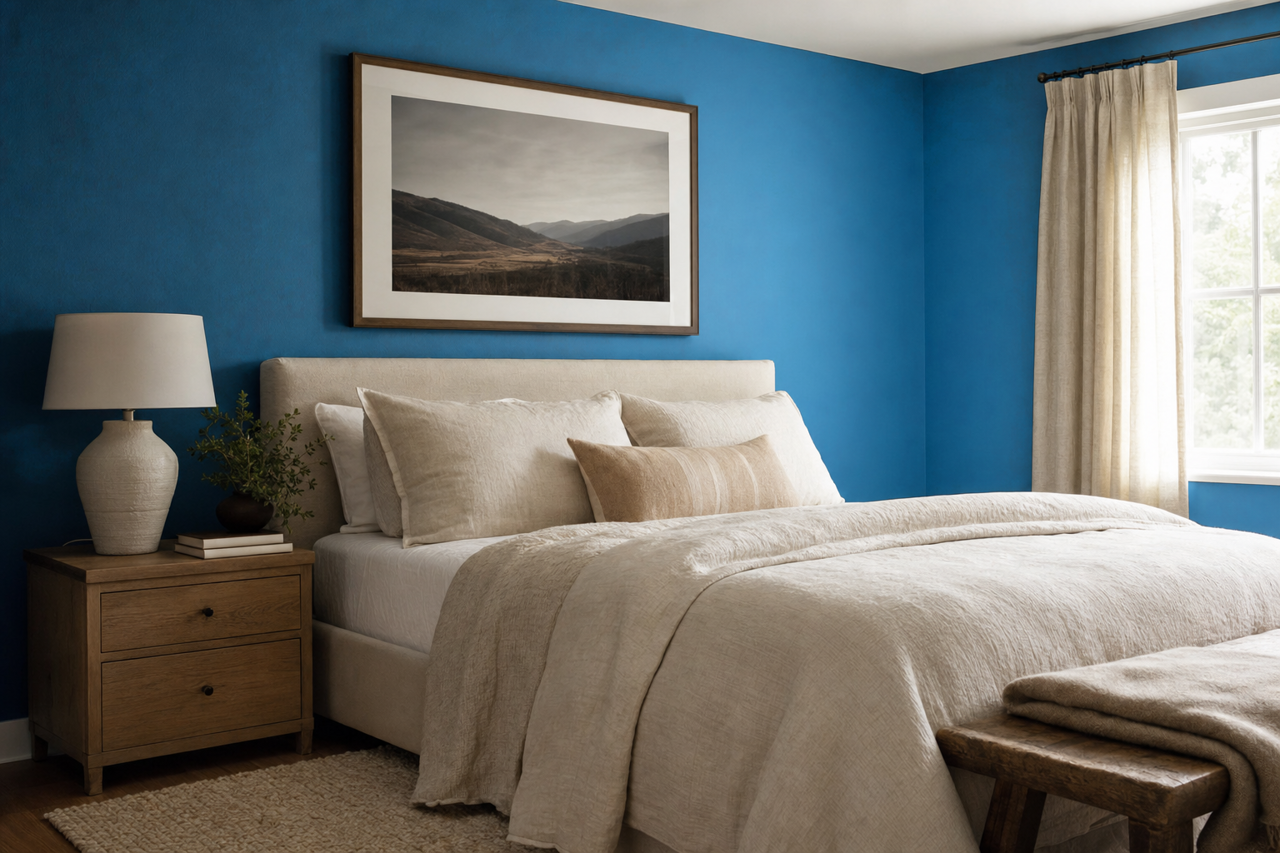 Blue by Benjamin Moore on interiors