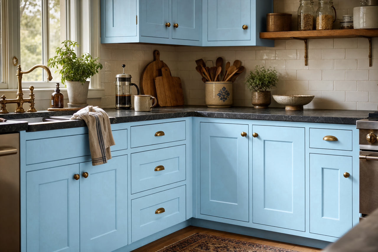 Highland by Benjamin Moore on cabinets