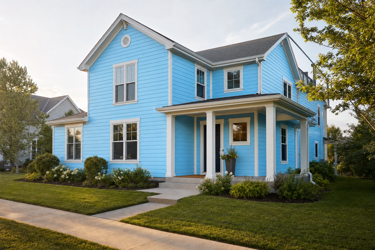Aquarius by Benjamin Moore on exterior