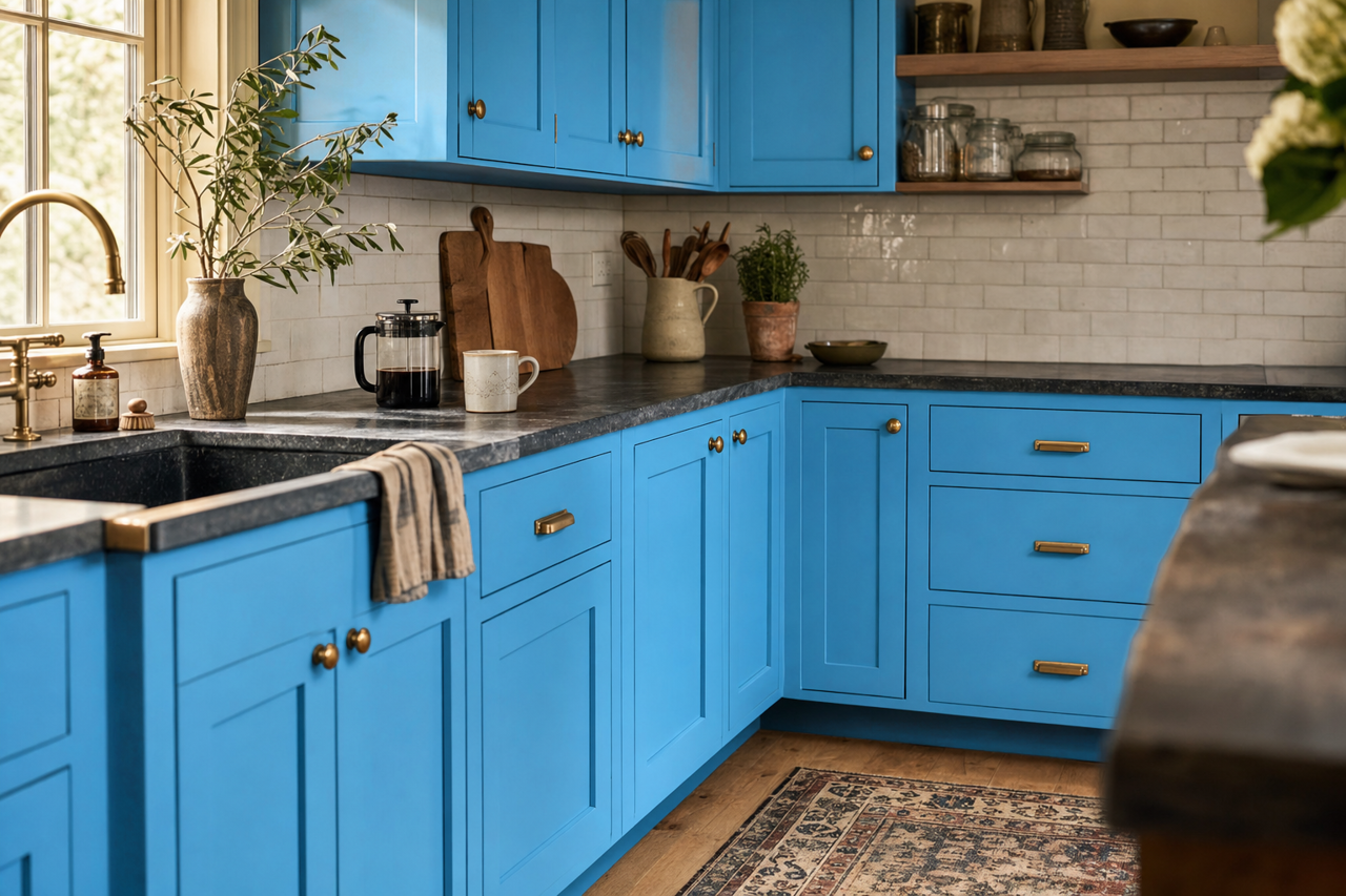 Bayberry by Benjamin Moore on cabinets