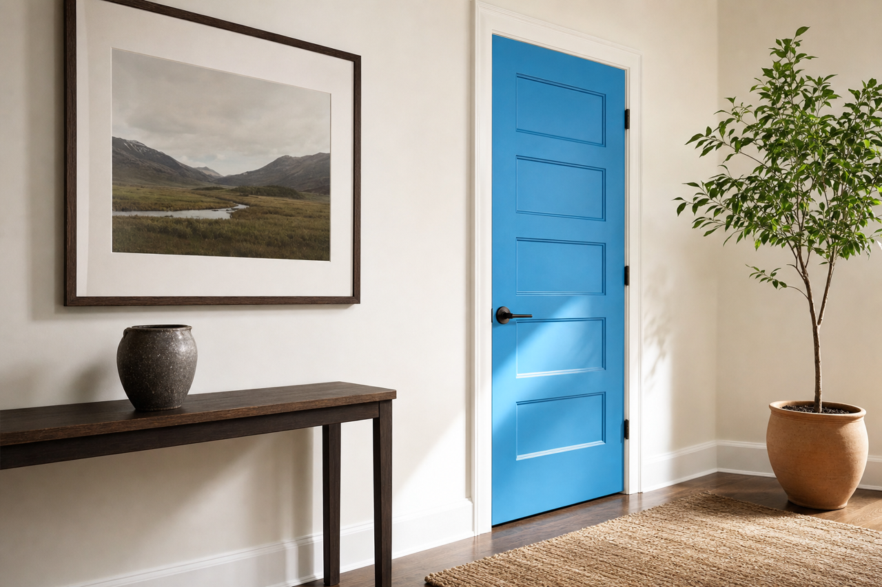 Bayberry by Benjamin Moore on interior-doors