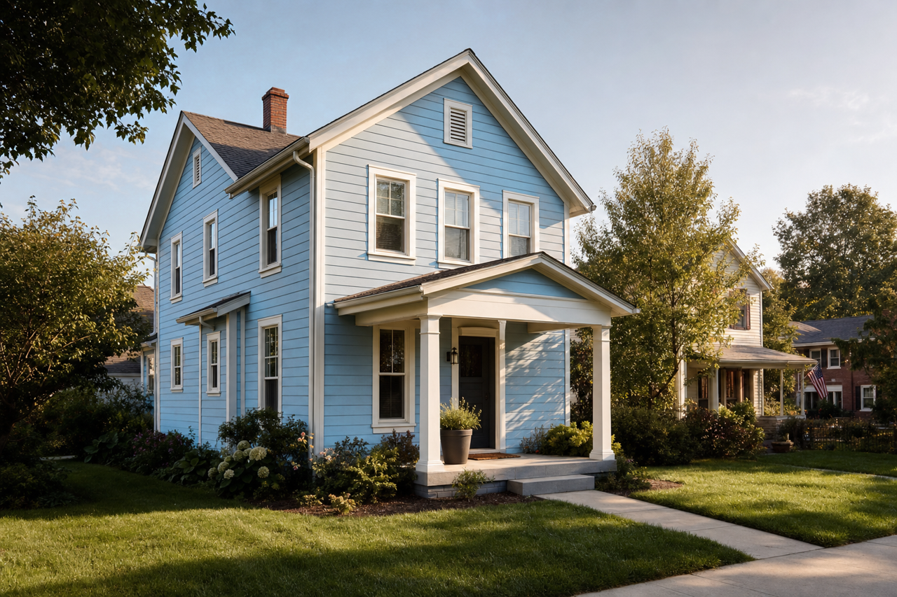 Faded by Benjamin Moore on exterior