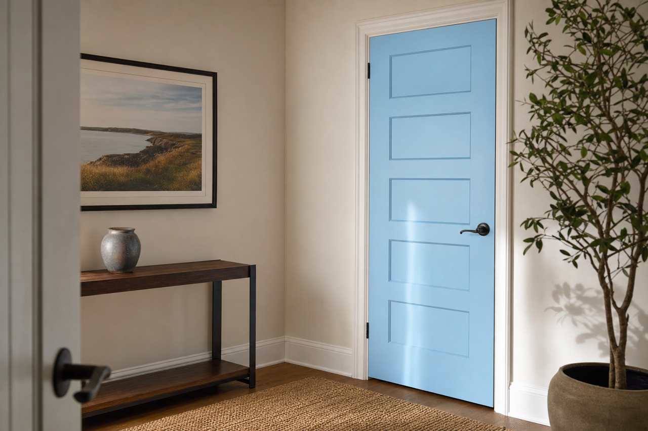 Faded by Benjamin Moore on interior-doors