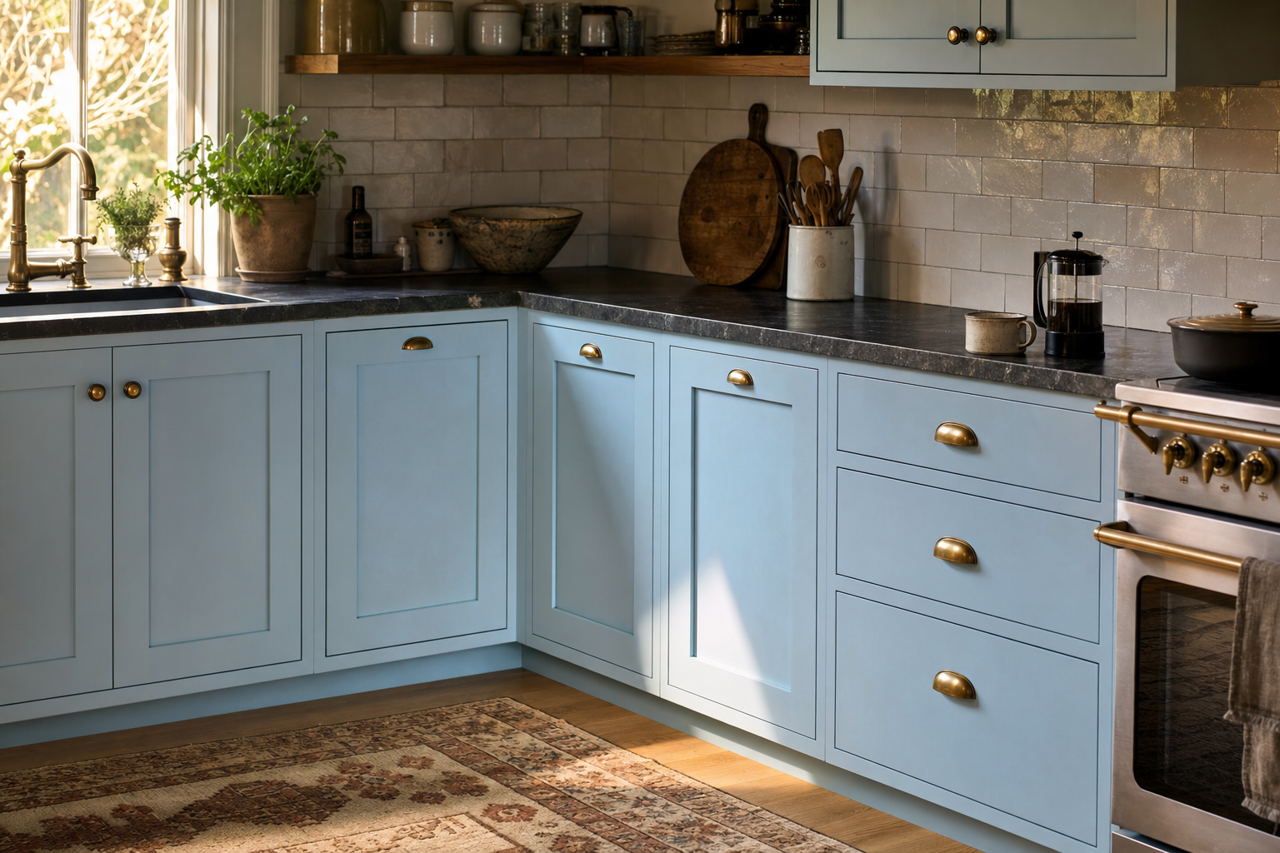 Palatial by Benjamin Moore on cabinets