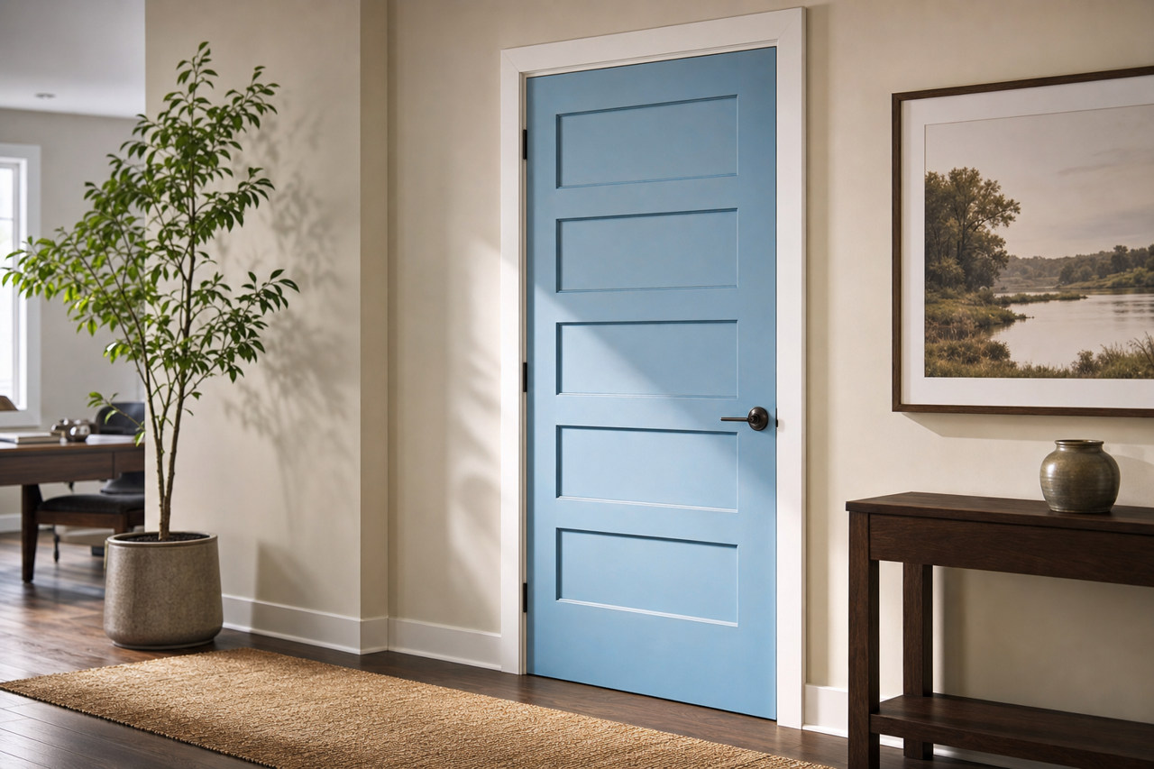 San by Benjamin Moore on interior-doors