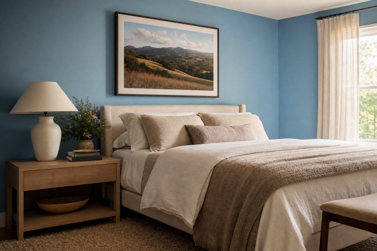 San by Benjamin Moore on interiors