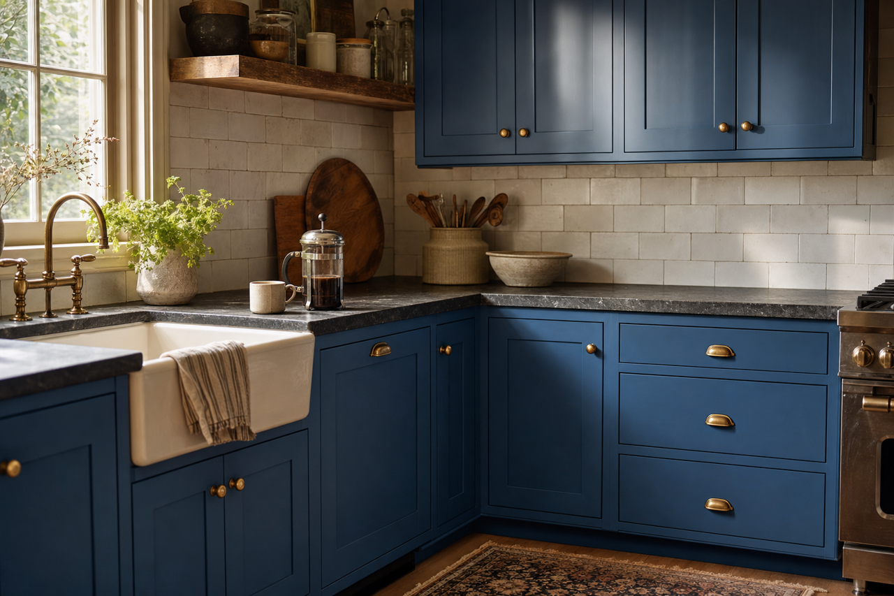 New by Benjamin Moore on cabinets