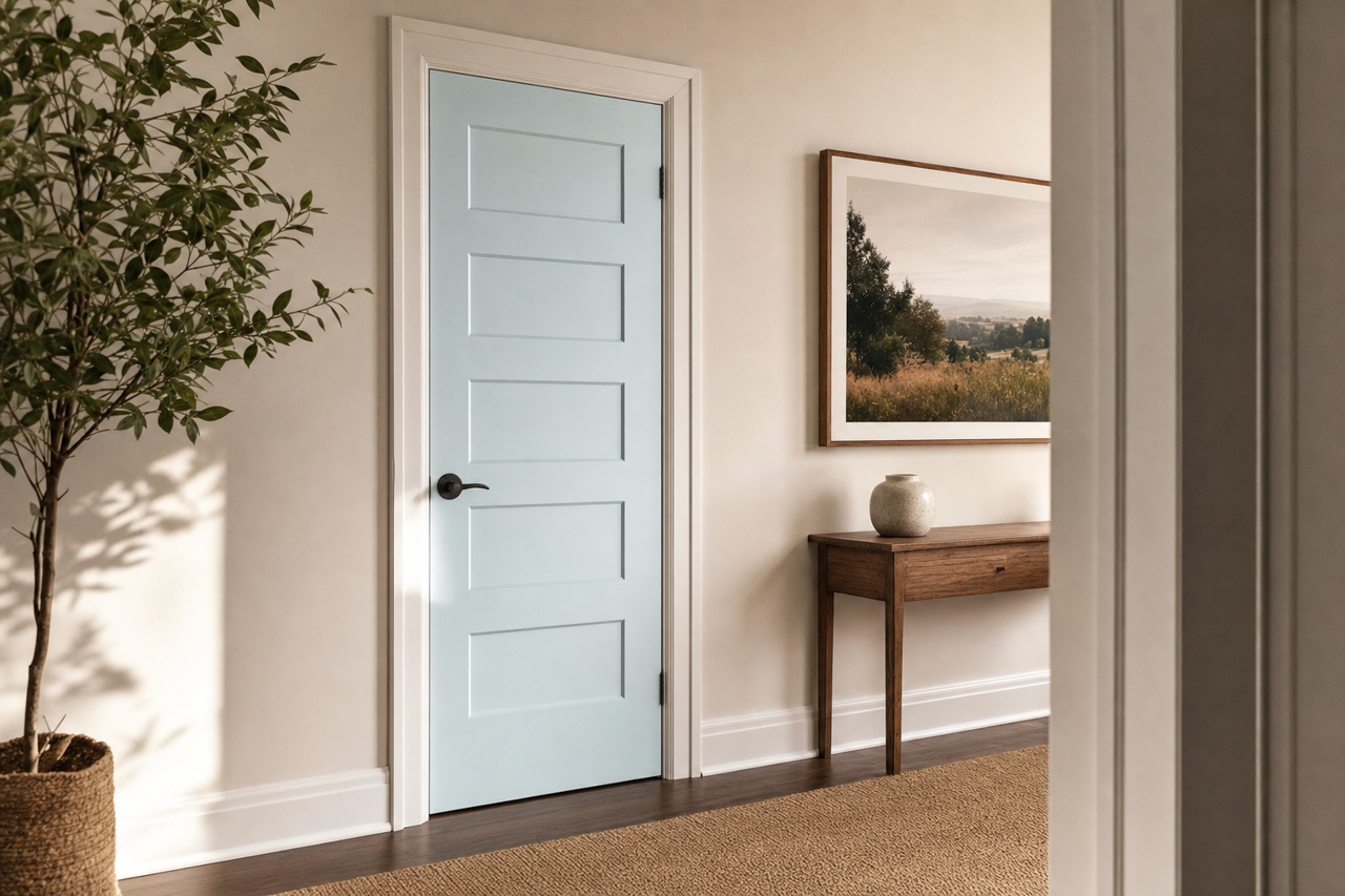 Breath of Fresh Air by Benjamin Moore on interior-doors