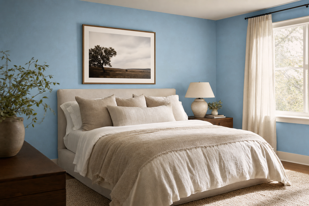 Sapphire by Benjamin Moore on interiors