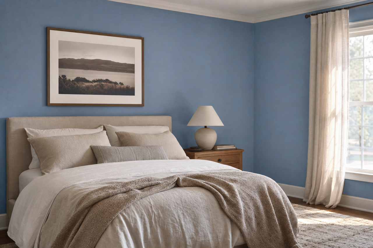 Blue Dragon by Benjamin Moore on interiors