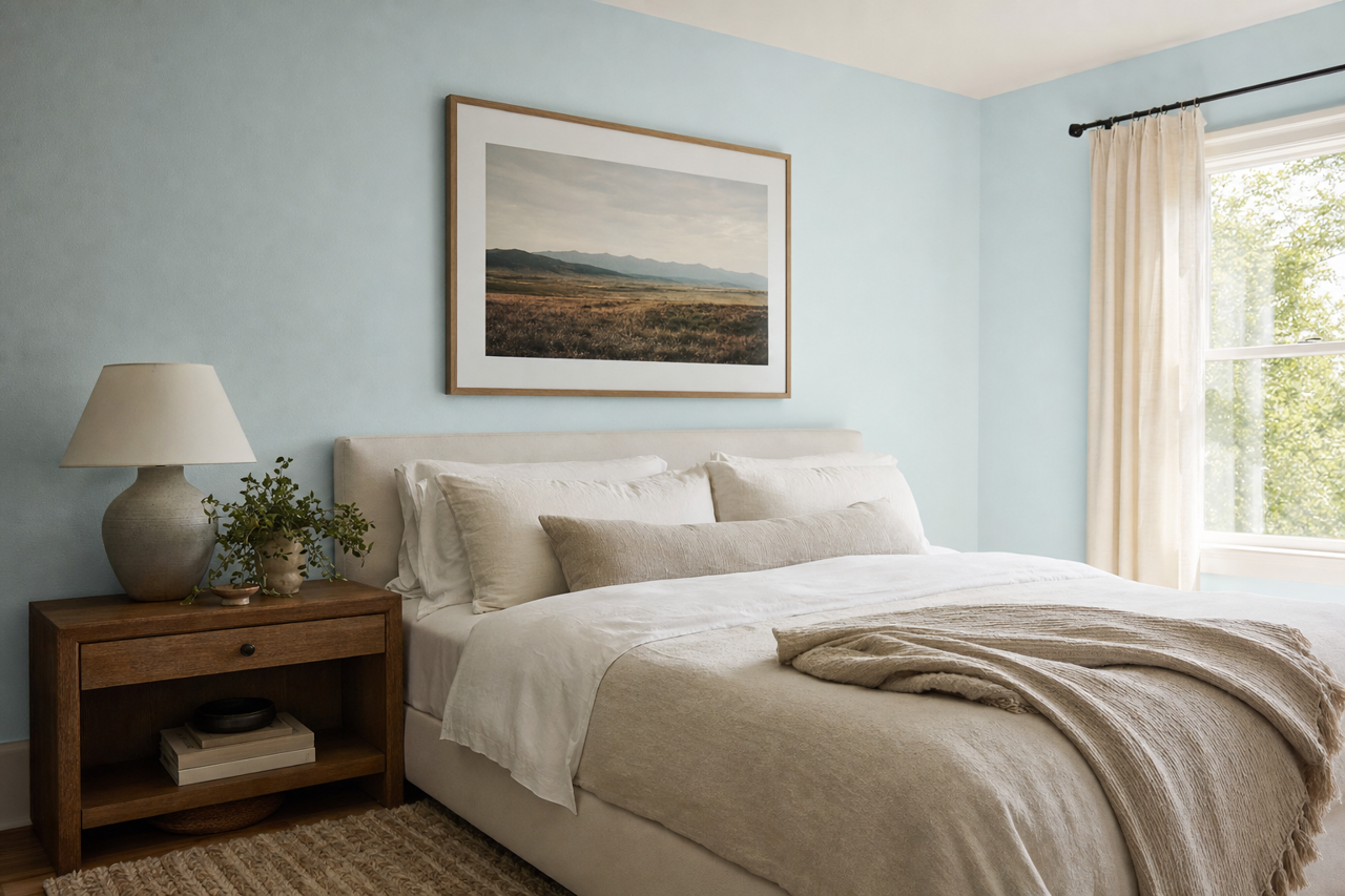 Sweet Bluette by Benjamin Moore on interiors