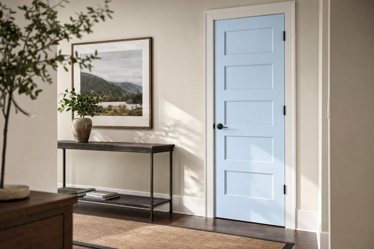 Jet Stream by Benjamin Moore on interior-doors