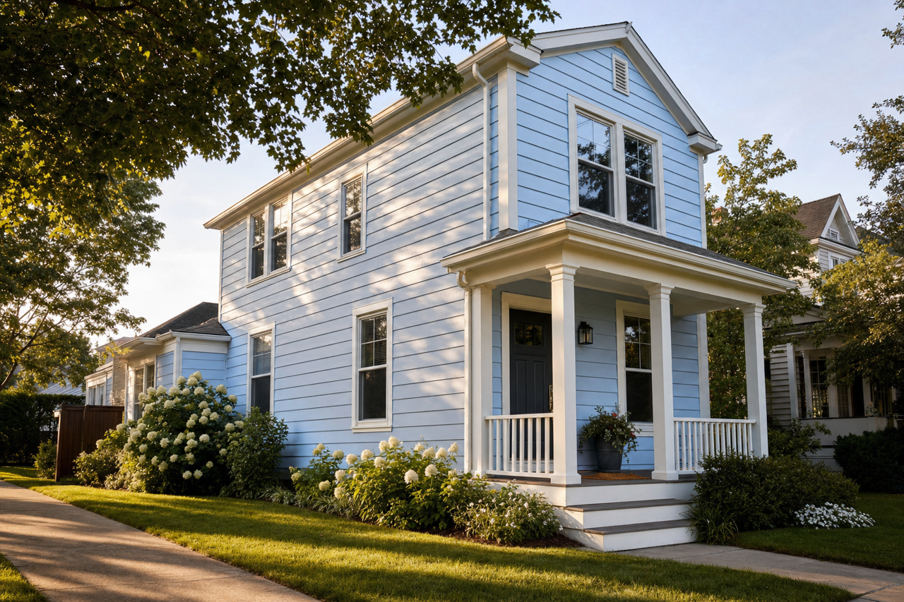 Swiss by Benjamin Moore on exterior