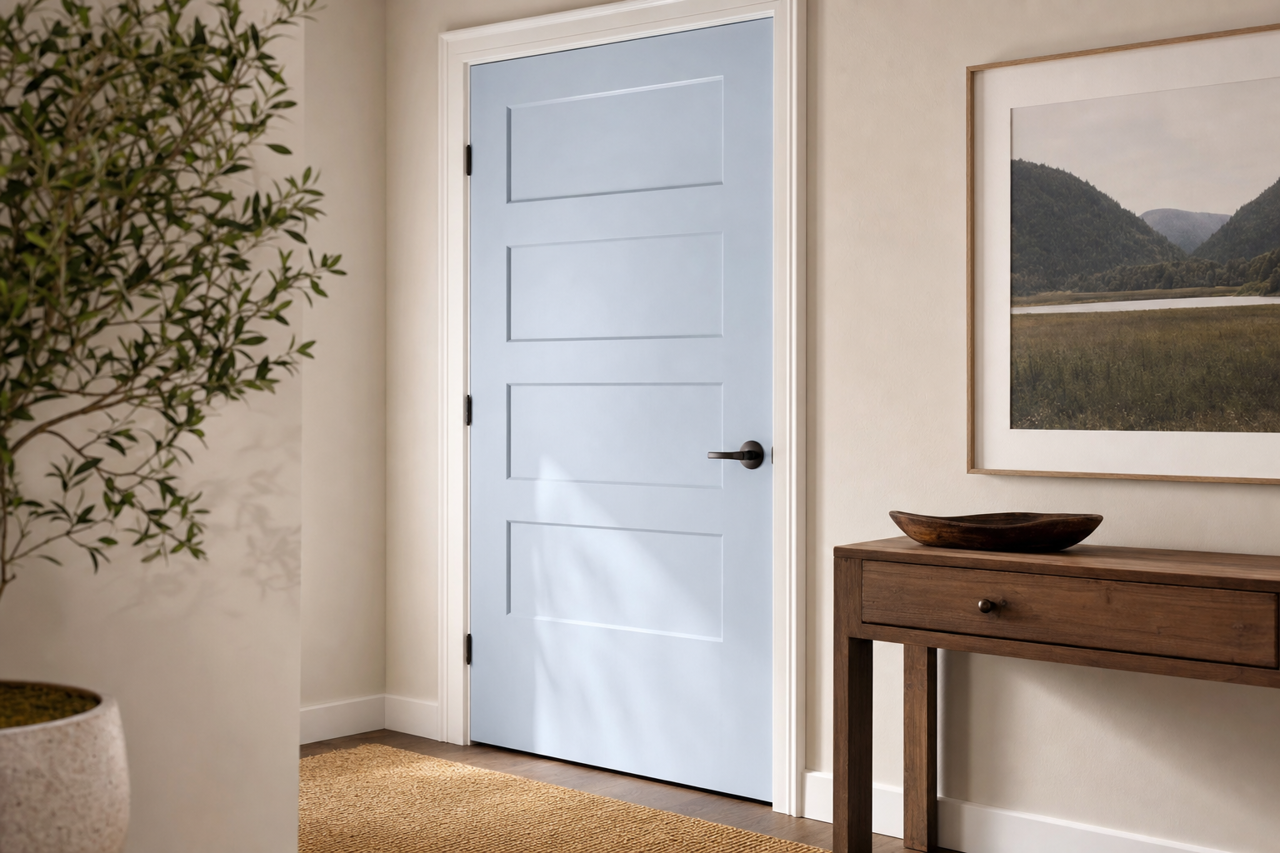 Misty by Benjamin Moore on interior-doors