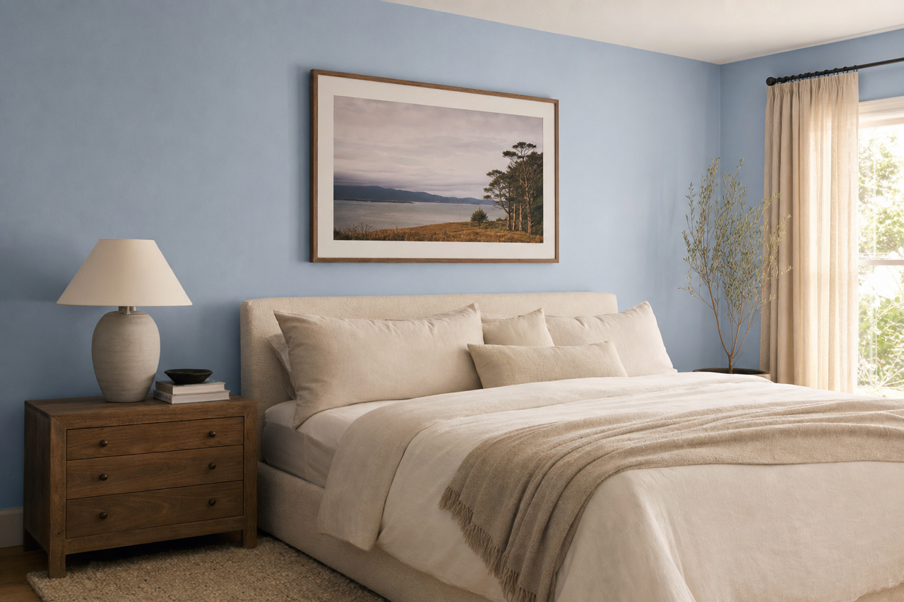 Riviera Azure by Benjamin Moore on interiors