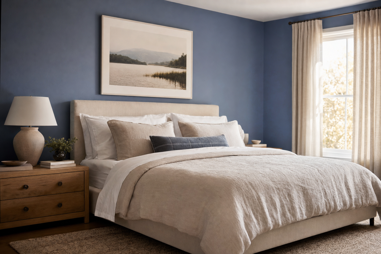 Blue Nova by Benjamin Moore on interiors