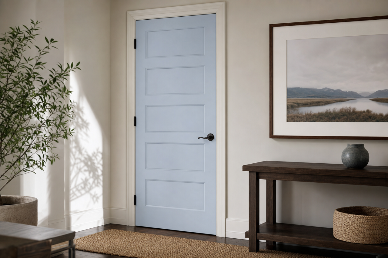 Lake by Benjamin Moore on interior-doors