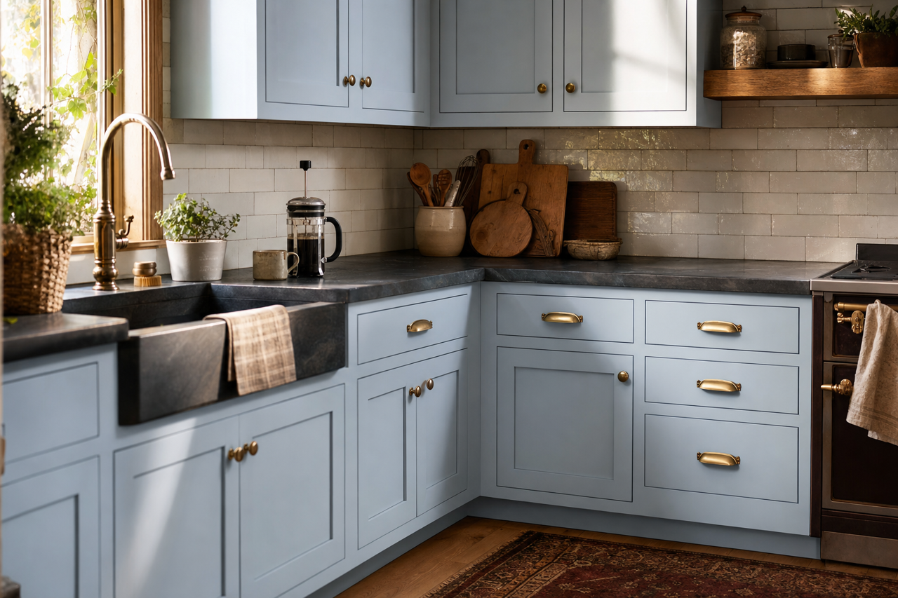 Airway by Benjamin Moore on cabinets