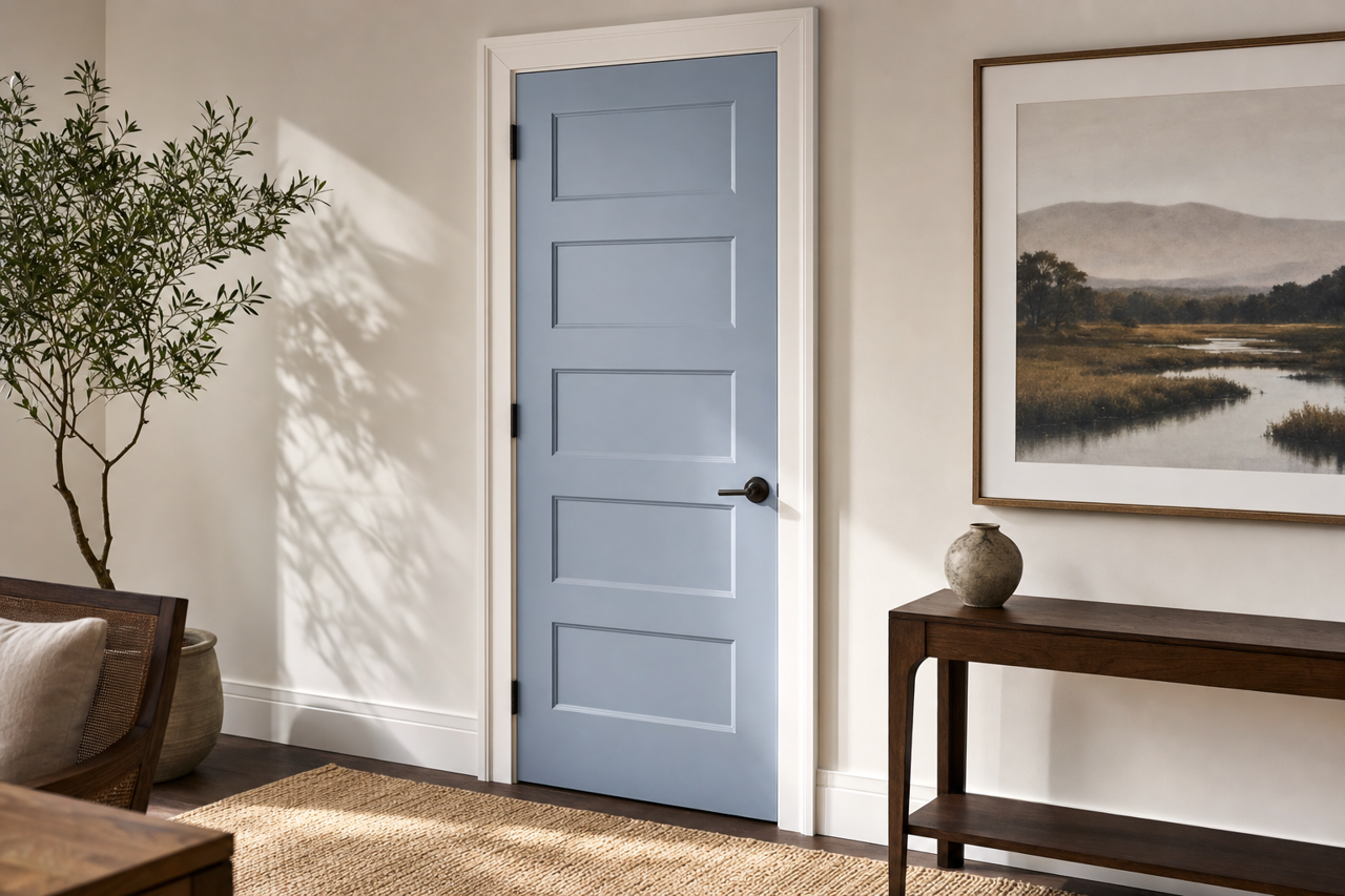 Harlequin by Benjamin Moore on interior-doors