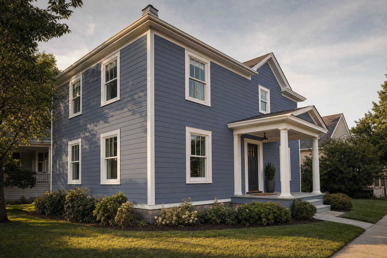 Blue Heron by Benjamin Moore on exterior