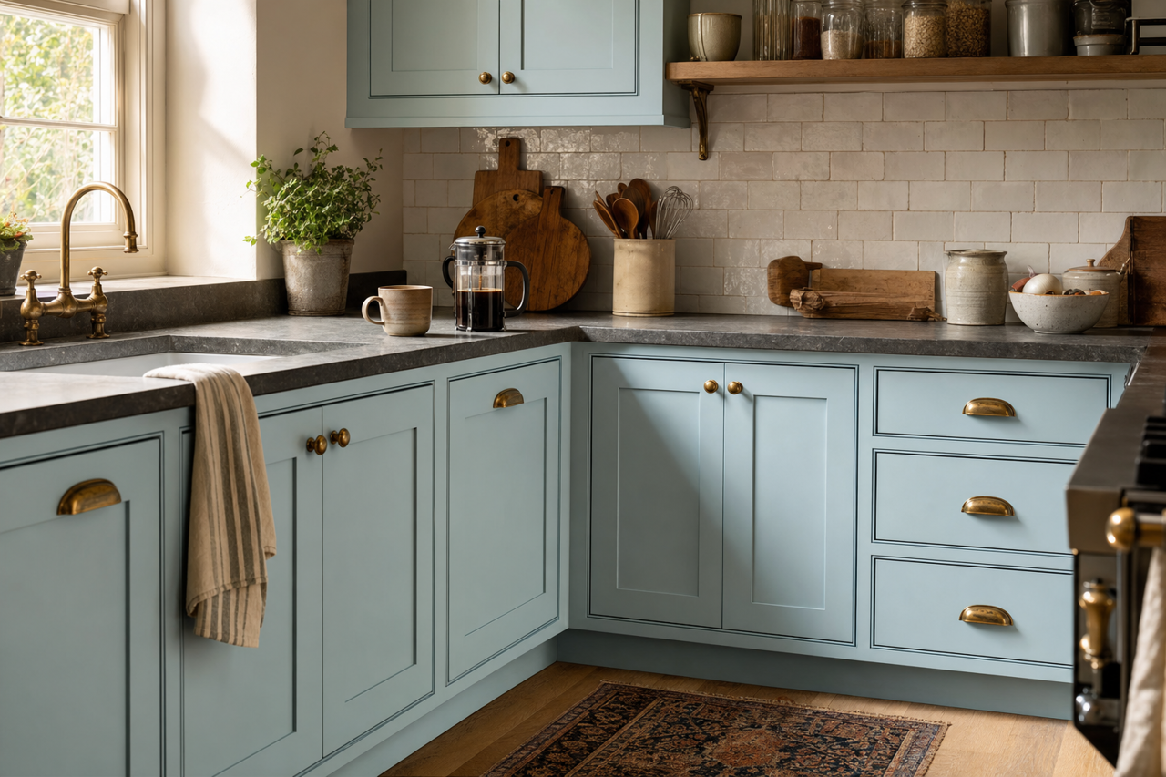 Bright by Benjamin Moore on cabinets