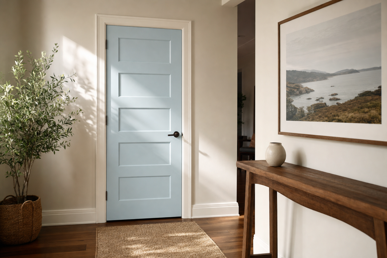 Bright by Benjamin Moore on interior-doors