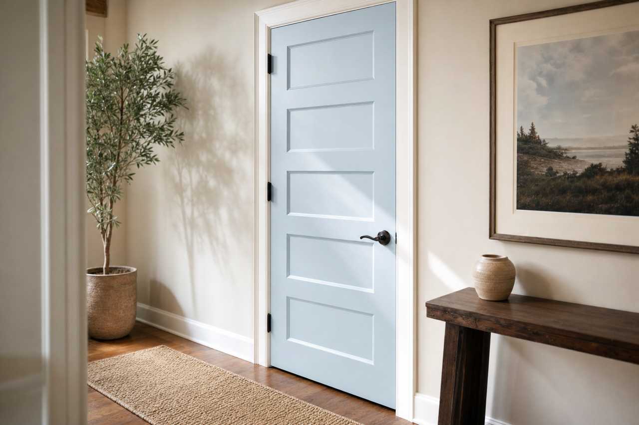 Sea by Benjamin Moore on interior-doors