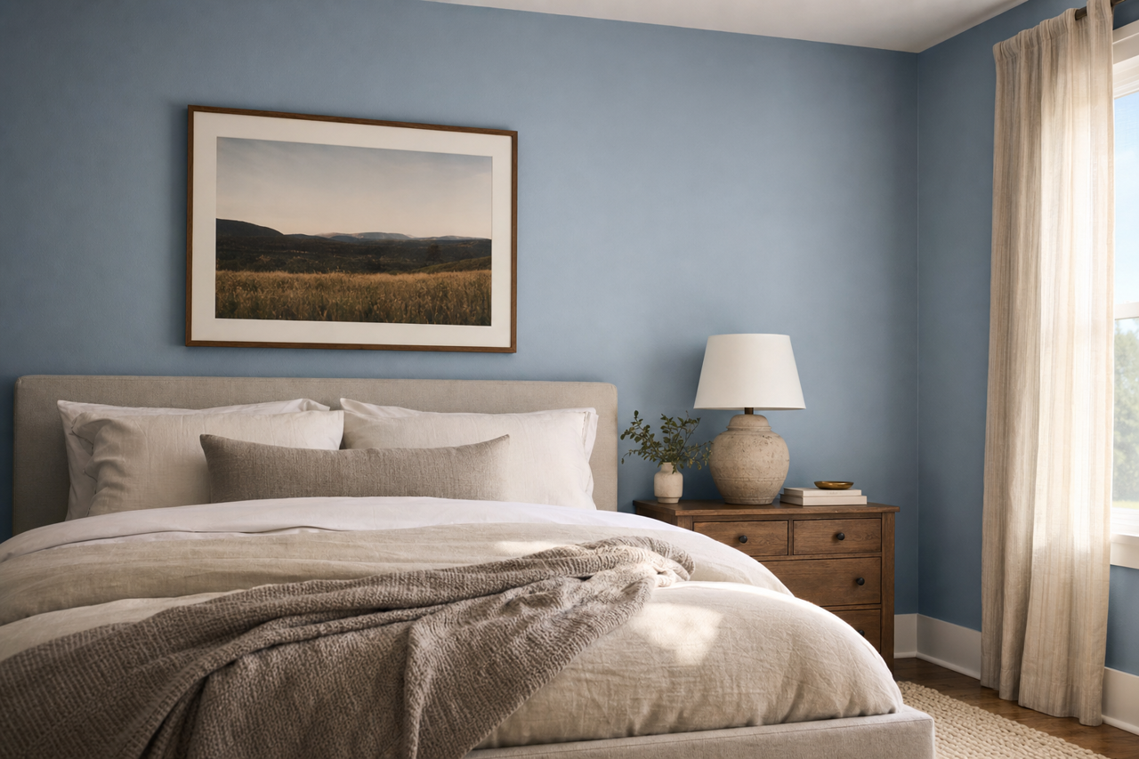 Denim by Benjamin Moore on interiors