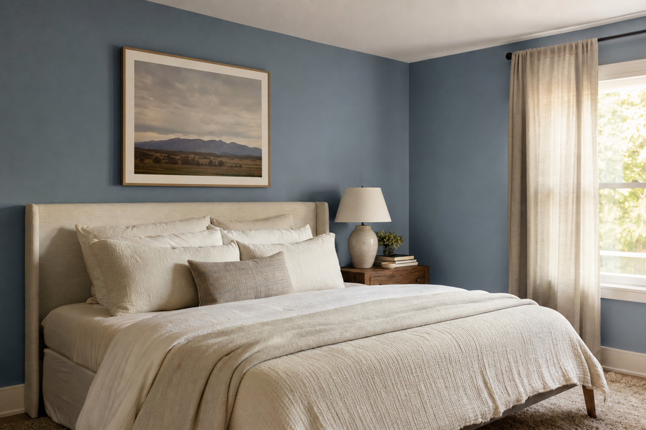 Old Blue Jeans by Benjamin Moore on interiors