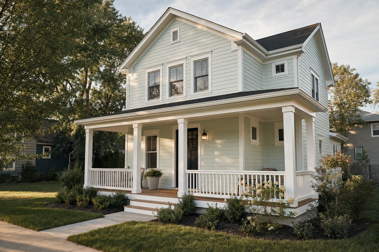 Snow Angel by Benjamin Moore on exterior