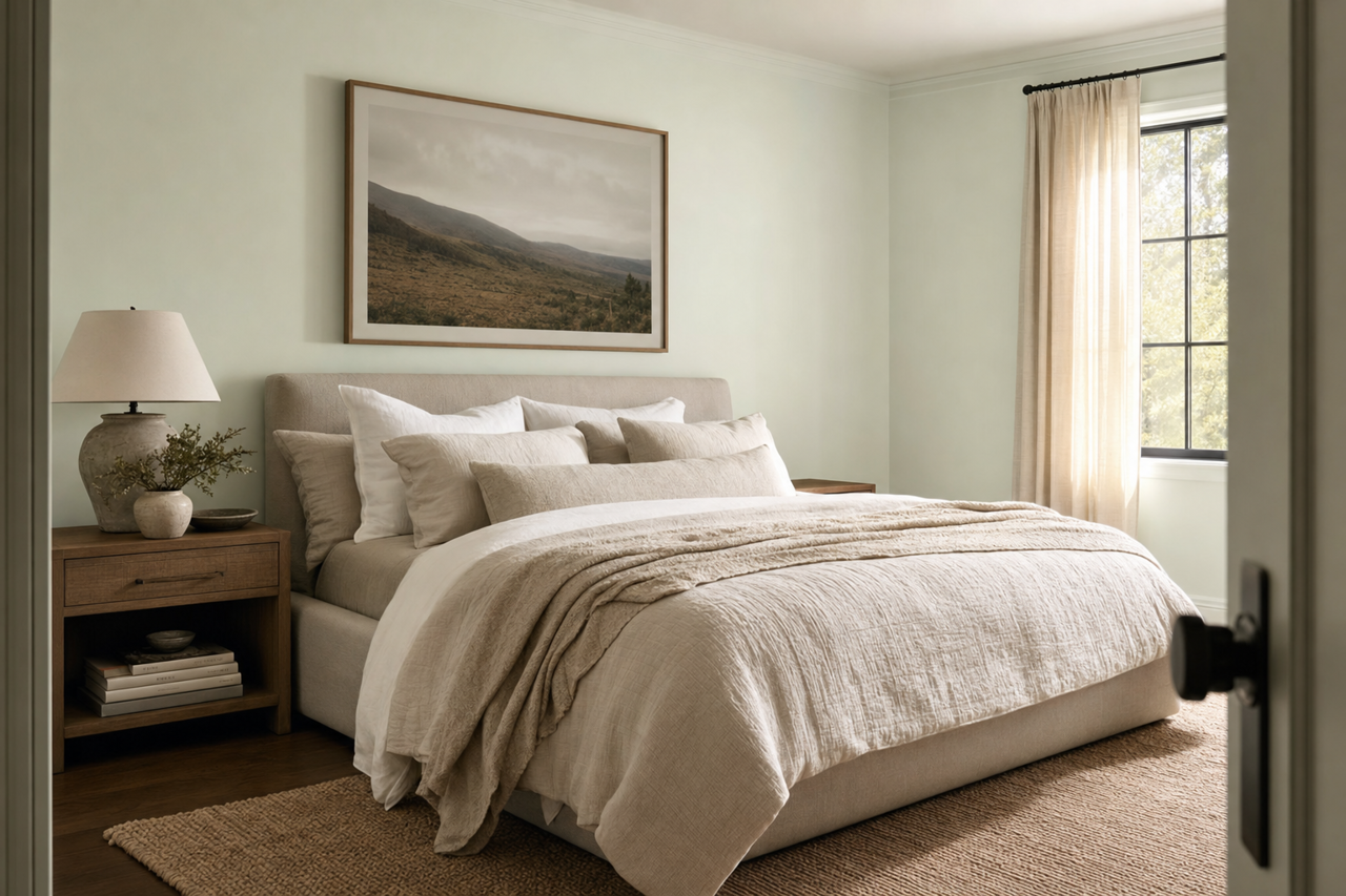 Snow Angel by Benjamin Moore on interiors