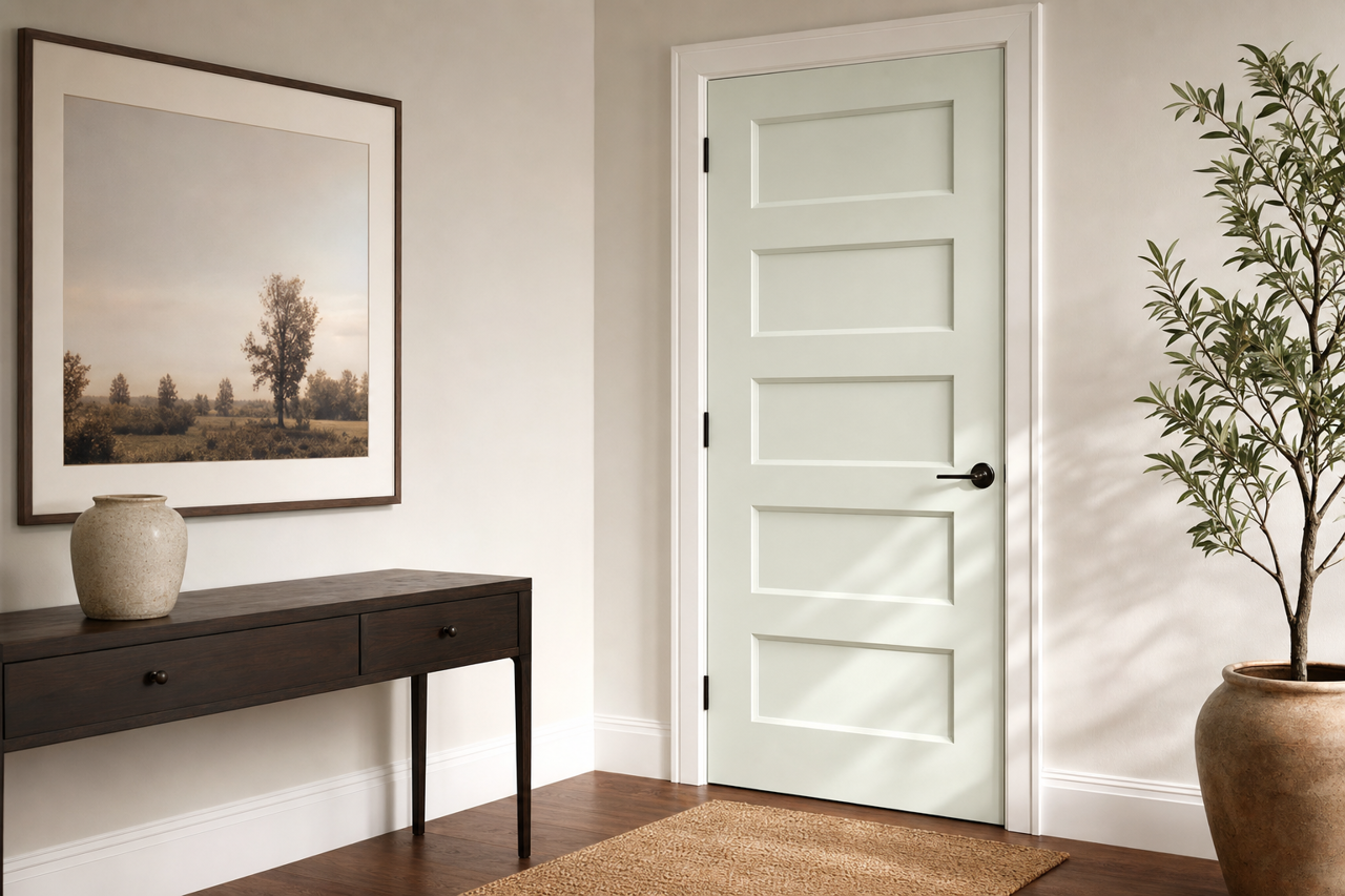 Aloe Vera by Benjamin Moore on interior-doors