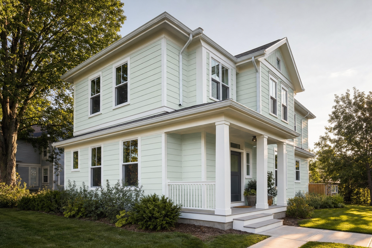 Emerald by Benjamin Moore on exterior