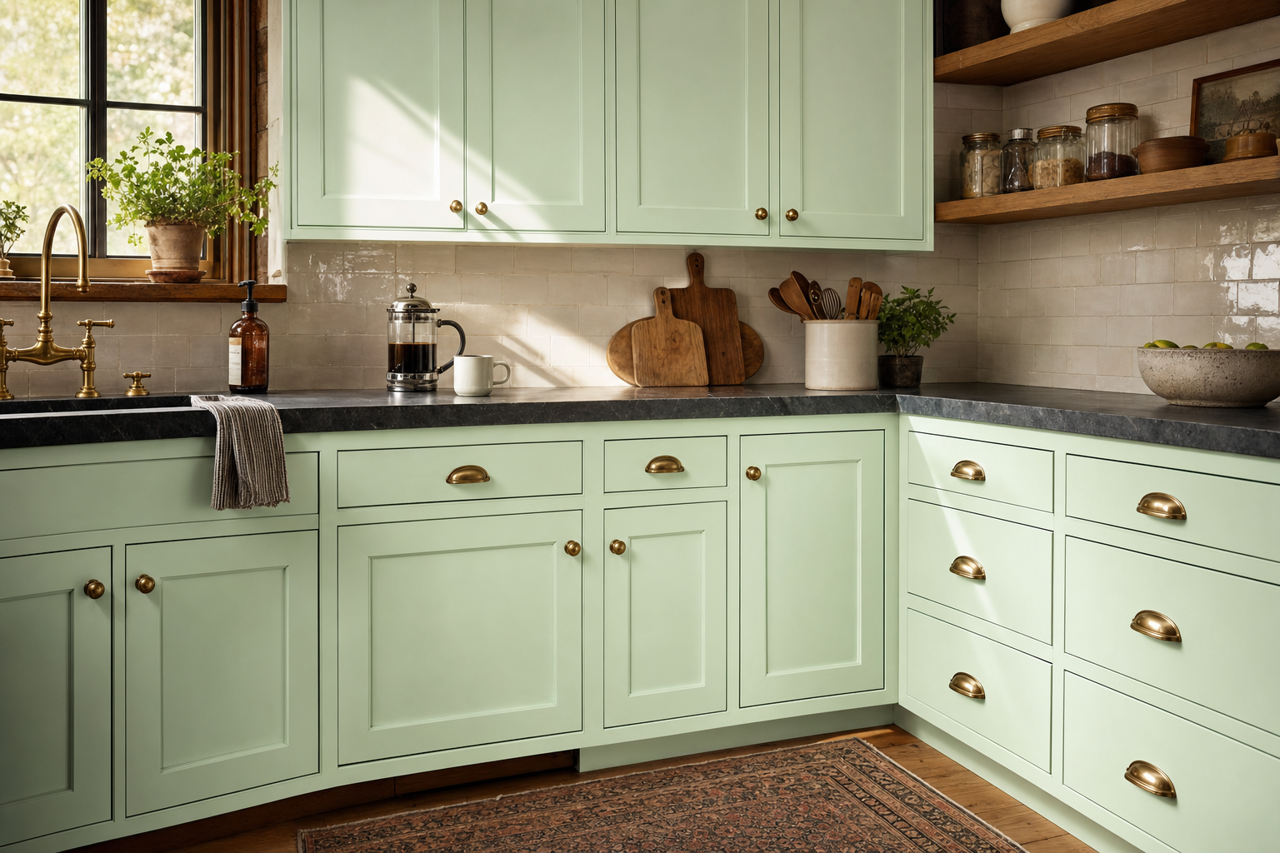 Reflection by Benjamin Moore on cabinets