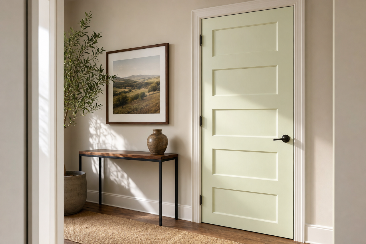 Tint by Benjamin Moore on interior-doors