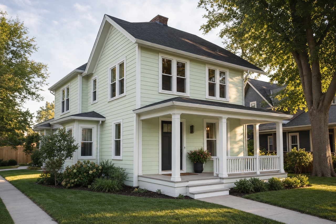 Green by Benjamin Moore on exterior