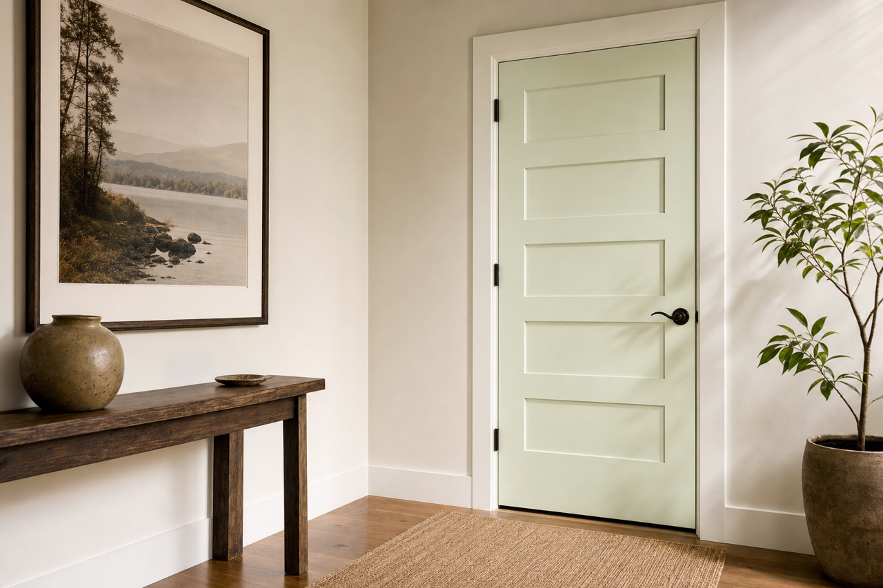 Sleeping Angel by Benjamin Moore on interior-doors